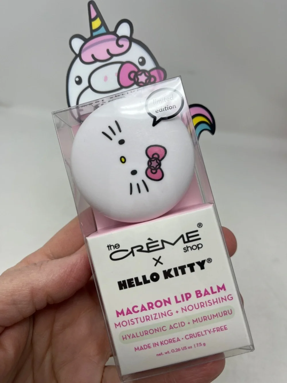 HELLO KITTY BUNDLE 7 -BEANIE, 2 KEYCHAIN, CRÈME SHOP BATH BOMB LIP BALM, CHARM